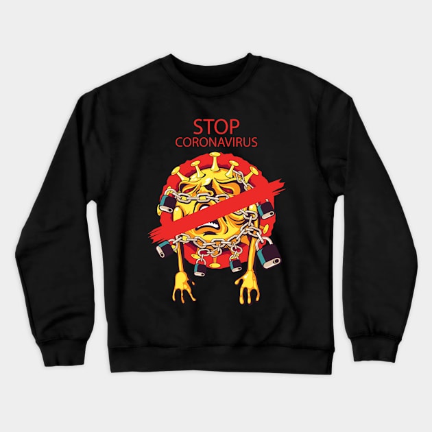 Coronavirus Crewneck Sweatshirt by sufian